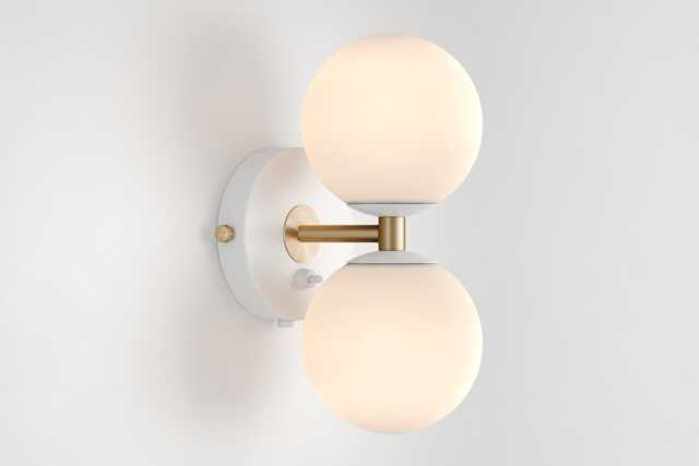 Mia Mid Century Modern Wall Sconce White Sphere Milk Glass Globe Plafond Vanity Light Bedside Lamp Retro Fixture - image 1