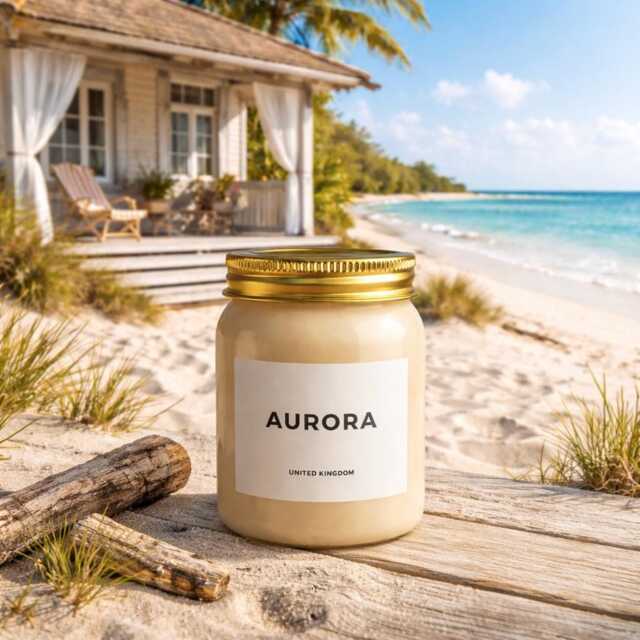 Beachfront Cottage - Vegan, Triple Scented, Luxury Handmade Candle, 70 Hour Burn Time, 460 Grams - image 1