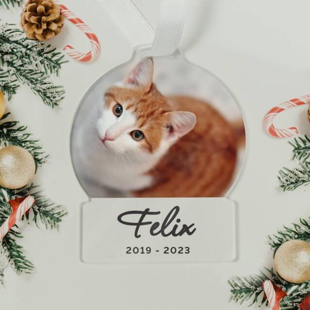 Personalised Photo Acrylic Christmas Ornament Custom Memorial Keepsake - image 1