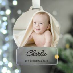 Personalised Photo Acrylic Christmas Ornament Custom Memorial Keepsake - thumbnail 2