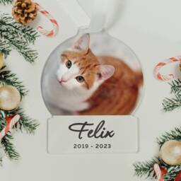 Personalised Photo Acrylic Christmas Ornament Custom Memorial Keepsake - thumbnail 1