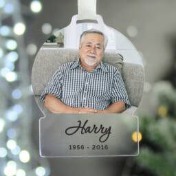 Personalised Photo Acrylic Christmas Ornament Custom Memorial Keepsake - thumbnail 3