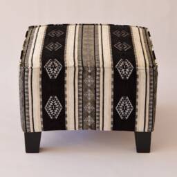 Ekenas Ottoman Cover F16 Tribal Bohemian Kilim Rug Ottoman Footstool Cover Tabouret Couverture Fu??hocker Abdeckung - thumbnail 2