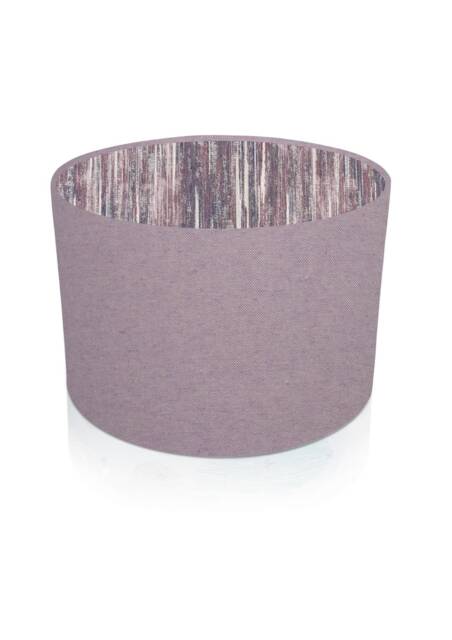 Handmade Lilac Drum Lampshade With Zephyr Pink Interior, Floral Table Or Ceiling Light - image 1