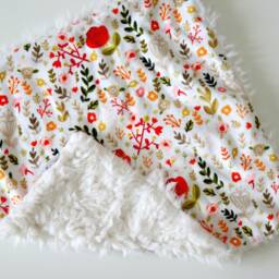 Dream Lovie. Security Blanket. Personalized Lovey. Faux Fur Wild Flowers. Mini Baby Minky Shower Gift - thumbnail 4