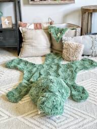 T-Rex Dinosaur Rug in Faux Fur For Dino Nursery Decor - thumbnail 1