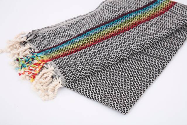 Rainbow Turkish Beach Towel Quick Dry, Sand Free Peshtemal - image 1