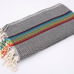Rainbow Turkish Beach Towel Quick Dry, Sand Free Peshtemal - thumbnail 2