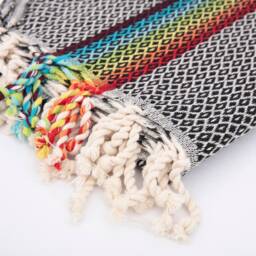 Rainbow Turkish Beach Towel Quick Dry, Sand Free Peshtemal - thumbnail 3