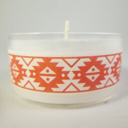 Aztec Candles, White Tealights, Large Xmas Tea Lights, Washi Festive Christmas Candles - thumbnail 2