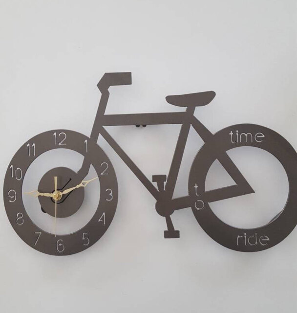 Bike Clock. Metal Decor. Wall Bike. Birthday Gift. Christmas Decor - image 1