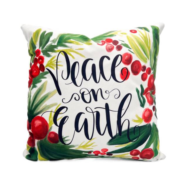 Peace On Earth -- Christmas Pillow Holiday Art - 153 - image 1