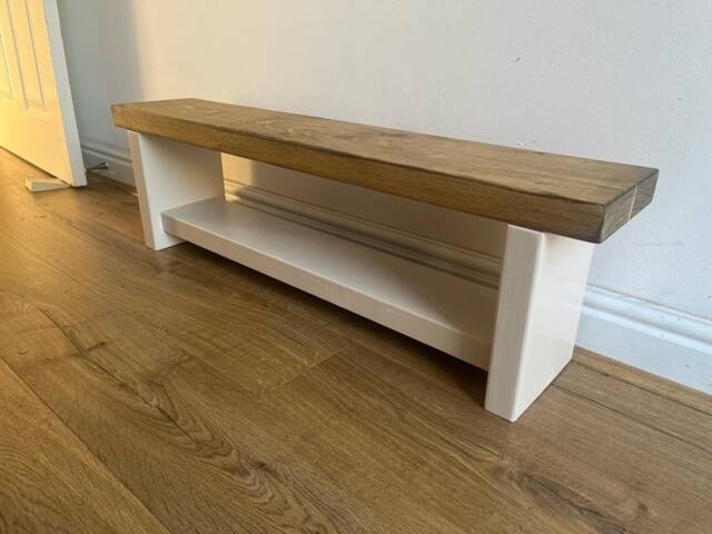 Handcrafted Chunky Solid Wooden Children's Bench Seat - image 1