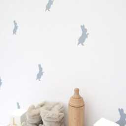 Rabbit Wall Decals For Nurseries, Neutral Nursery Stickers, Baby's Room Art, Easy Removeable Peter Decor - thumbnail 3