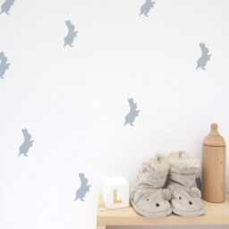 Rabbit Wall Decals For Nurseries, Neutral Nursery Stickers, Baby's Room Art, Easy Removeable Peter Decor - thumbnail 2