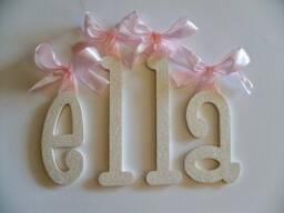 Custom Wood Letters, Nursery Letters, Decor, Wall Wooden Letters Glitter & Sparkle - thumbnail 2