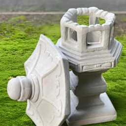 Japanese Pagoda Statue Concrete Lantern Figurine Stone Sculpture Zen Garden Ornament Pagoda Lover Gift Front Door Decoration - thumbnail 2
