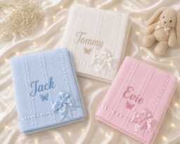 Personalised Baby Blanket With Embroidered Name. Security Blanket, New Baby Gift, Shower Gift For Parents. New Mum