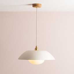White Dusk Ceramic Lamp Shade & Pendant Set - thumbnail 3
