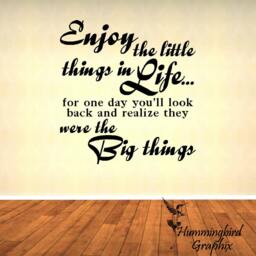 Enjoy The Little Things Wall Decal Inspirational Vinyl Art - thumbnail 2