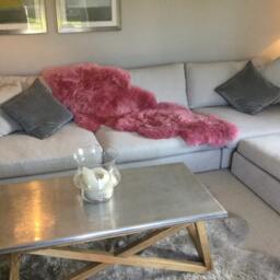 xxl Pink Sheepskin Rug Throw Gorgeous Genuine Double Sized Luxury in A Rose Pink , Student, Interior Decor, Hygge, Fur, Sheepskin - thumbnail 2
