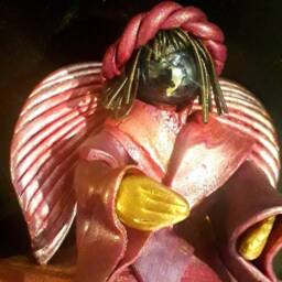 Angel, Miniature Resin Sculpture, Unique Pieces Entirely Handmade - thumbnail 4