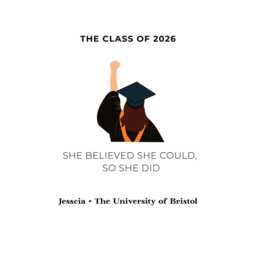 Graduation Candle, She Believed Could, Personalised University Gift, Soy Wax - thumbnail 2