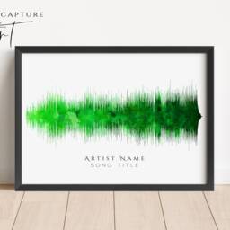 Custom Watercolour Soundwave, Personalised Sound Wave Song Print - thumbnail 3