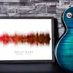 Custom Watercolour Soundwave, Personalised Sound Wave Song Print - thumbnail 2
