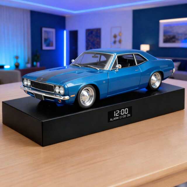 Chevrolet Camaro Z28 Car Alarm Clock - Realistic Engine Sound, Handmade, Enthusiast Gift - image 1