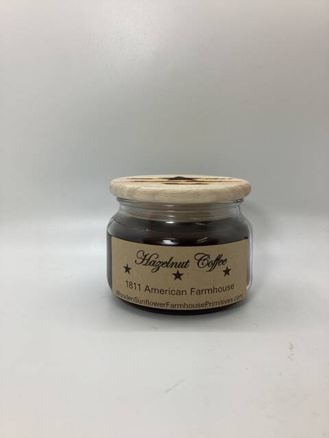 Hazelnut Coffee Highly Scented Candle/Apothecary Jar 10 Oz/Paraffin Wax/Farmhouse Candle/Hand Poured Candle/Country Primitive Candle - image 1