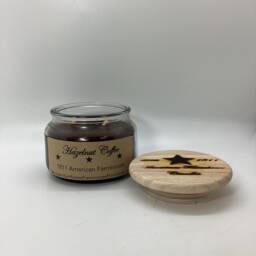 Hazelnut Coffee Highly Scented Candle/Apothecary Jar 10 Oz/Paraffin Wax/Farmhouse Candle/Hand Poured Candle/Country Primitive Candle - thumbnail 2