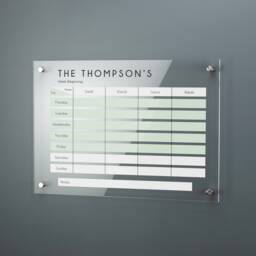 Personalised Acrylic Weekly Planner Plaque House Sign Printed Organiser Signage - thumbnail 1
