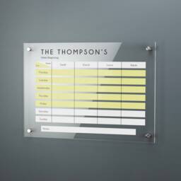 Personalised Acrylic Weekly Planner Plaque House Sign Printed Organiser Signage - thumbnail 3