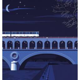 Poster A3/Paris Xii - Aerial Metro Quai De La Gare - thumbnail 2
