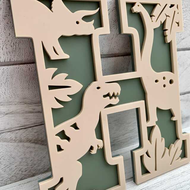 Dinosaur Themed Wall Letters/ Children's Bedroom Decor/Wooden Toy Box Letters Art - image 1