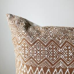 Spetses Lumbar 14x24 Handwoven Hmong Fabric Cotton Batik Handmade Pillow Cover - thumbnail 2