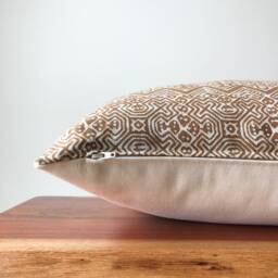 Spetses Lumbar 14x24 Handwoven Hmong Fabric Cotton Batik Handmade Pillow Cover - thumbnail 3