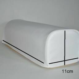 White Pair Faux Leather Classic Style Antimacassar Sofa Chair Arm Cap Protectors - thumbnail 2