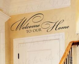 Welcome To Our Home Entryway Entry Family Wall Quote Sticker Vinyl Decal Art Lettering Decor Saying A72 - thumbnail 1