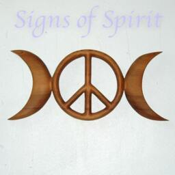Triple Moon Peace Symbol-Celtic Goddess-Wiccan Pagan Sign Wall Hanging - thumbnail 4
