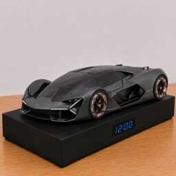 Hypercar Alarm Clock, Handmade, Realistic Engine Sound, Car Enthusiast Gift, Italian Futuristic Design - thumbnail 4