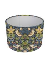 William Morris Strawberry Thief Navy Cylinder/Drum Lampshades Pendant Shade Table, Colourful Home Decor, Handmade in Uk, Custom - thumbnail 1