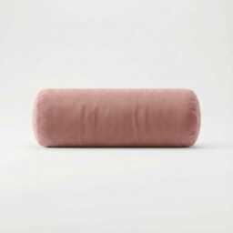 Plush Velvet Bolster Pillow Round Rose Cushion, Neck & Lumbar Support - thumbnail 2