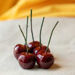 Cherry Birthday Cake Candles Handmade Soy Wax Party Toppers - Wedding Decor - thumbnail 4