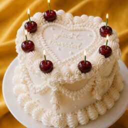 Cherry Birthday Cake Candles Handmade Soy Wax Party Toppers - Wedding Decor - thumbnail 2