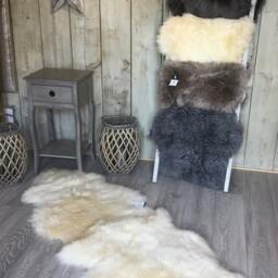 Oyster Cream Sheepskin Genuine Rug Double. Luxury Fleeces, Create Hygge - thumbnail 2