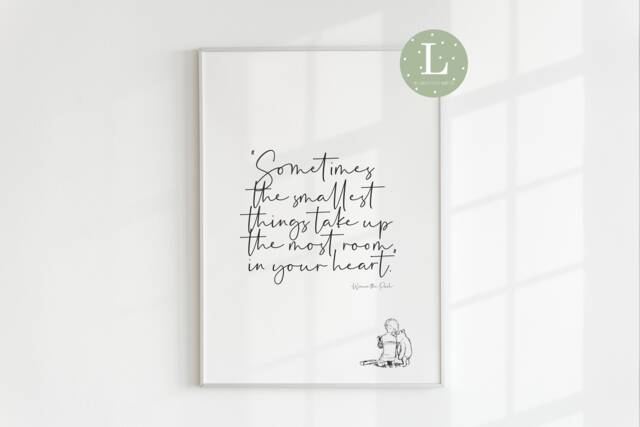 Classic Winnie The Pooh Quote Print, Prints, Illustration, Bear, Card - image 1