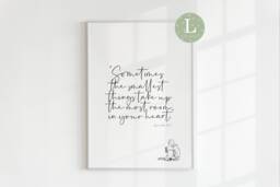 Classic Winnie The Pooh Quote Print, Prints, Illustration, Bear, Card - thumbnail 1