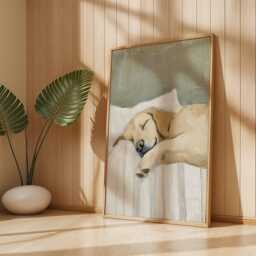 Golden Retriever Wall Art Print - Elegant Poster For Home Decor, Calm Dog Gift Owners, Lovers - thumbnail 3